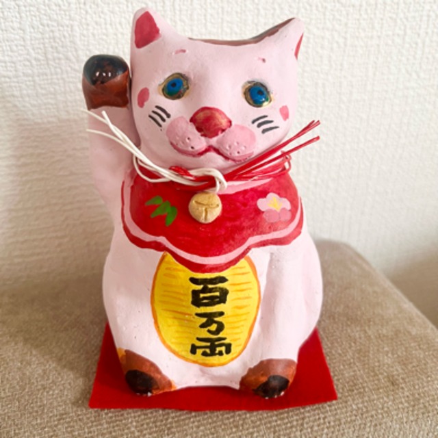 タコ招き猫　三浦土人形作家　村井タカさん作