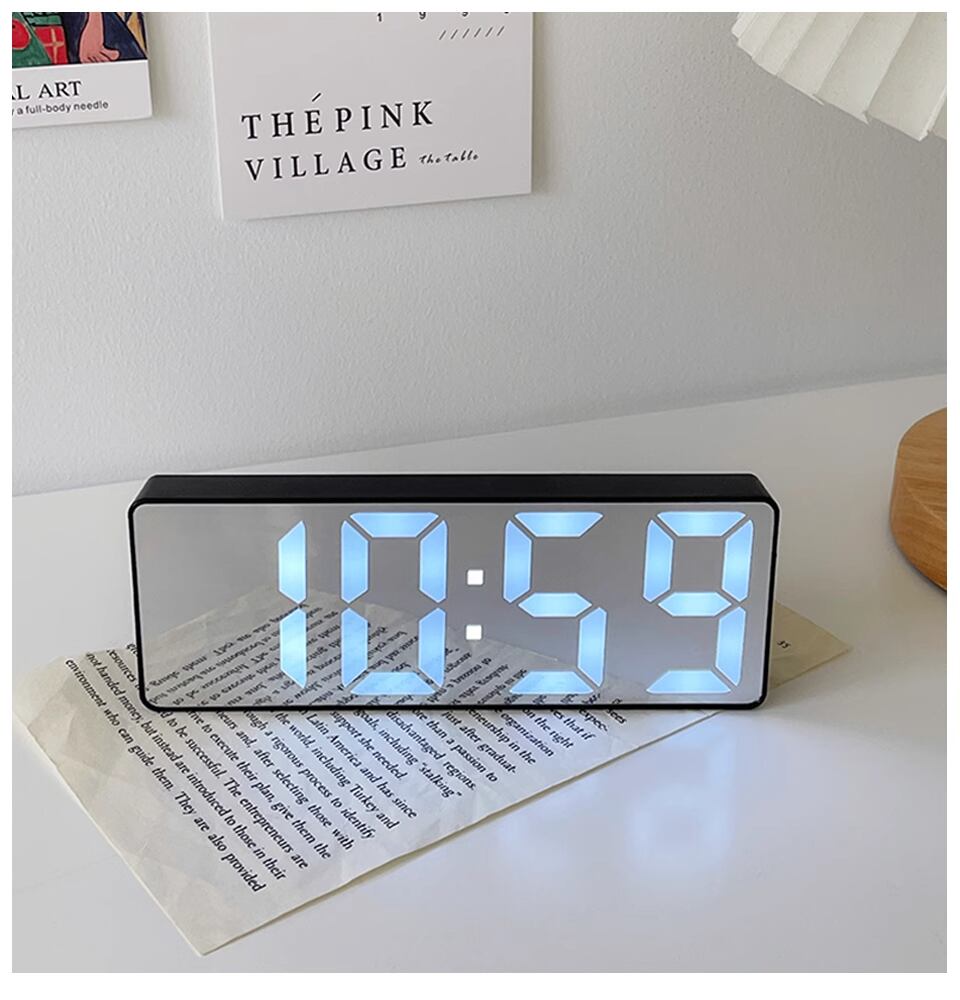 ミラー表示 デジタル目覚まし時計
