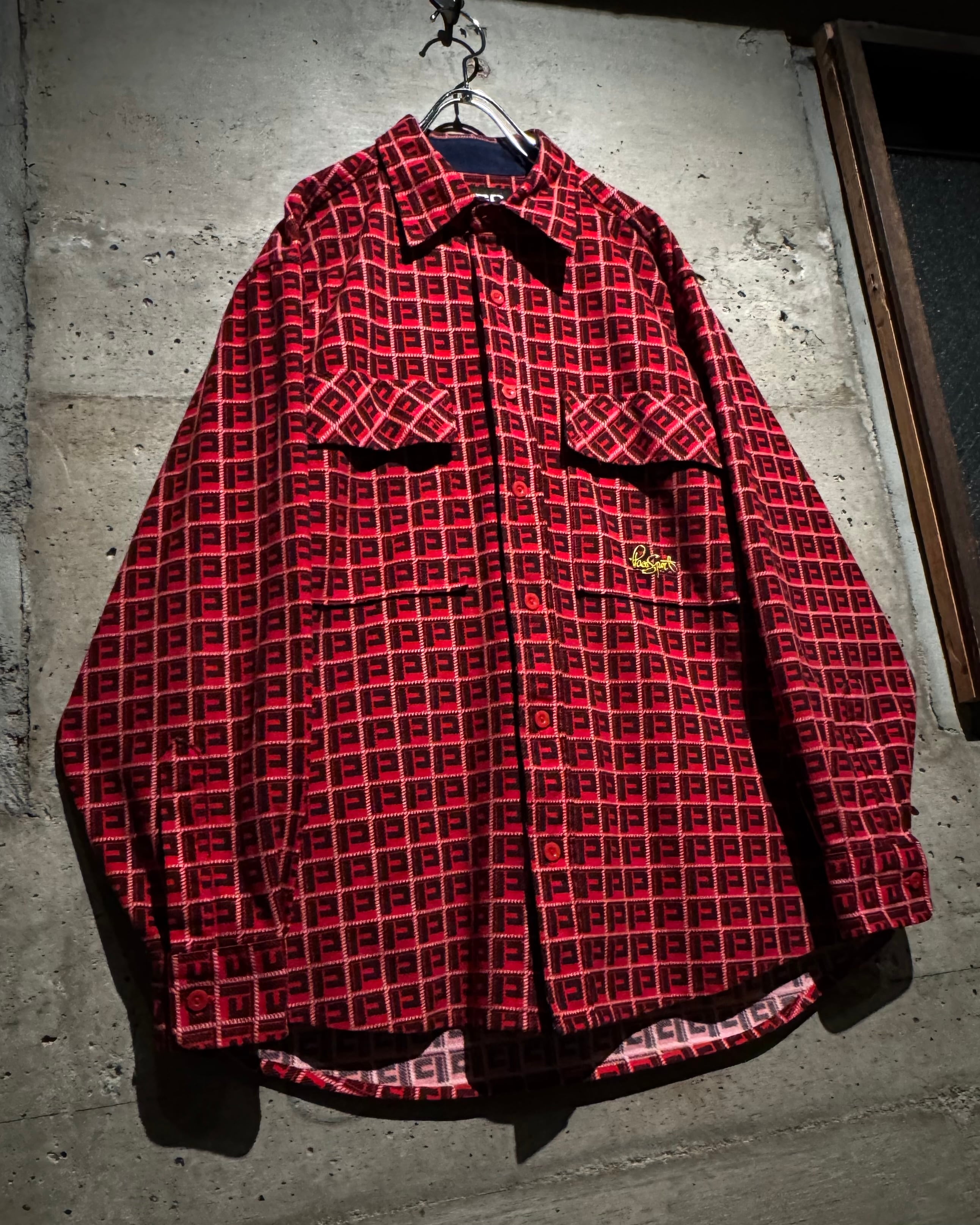 Caka】“PACO” Initial Pattern Vintage Loose L/S Shirt | Caka(カカ
