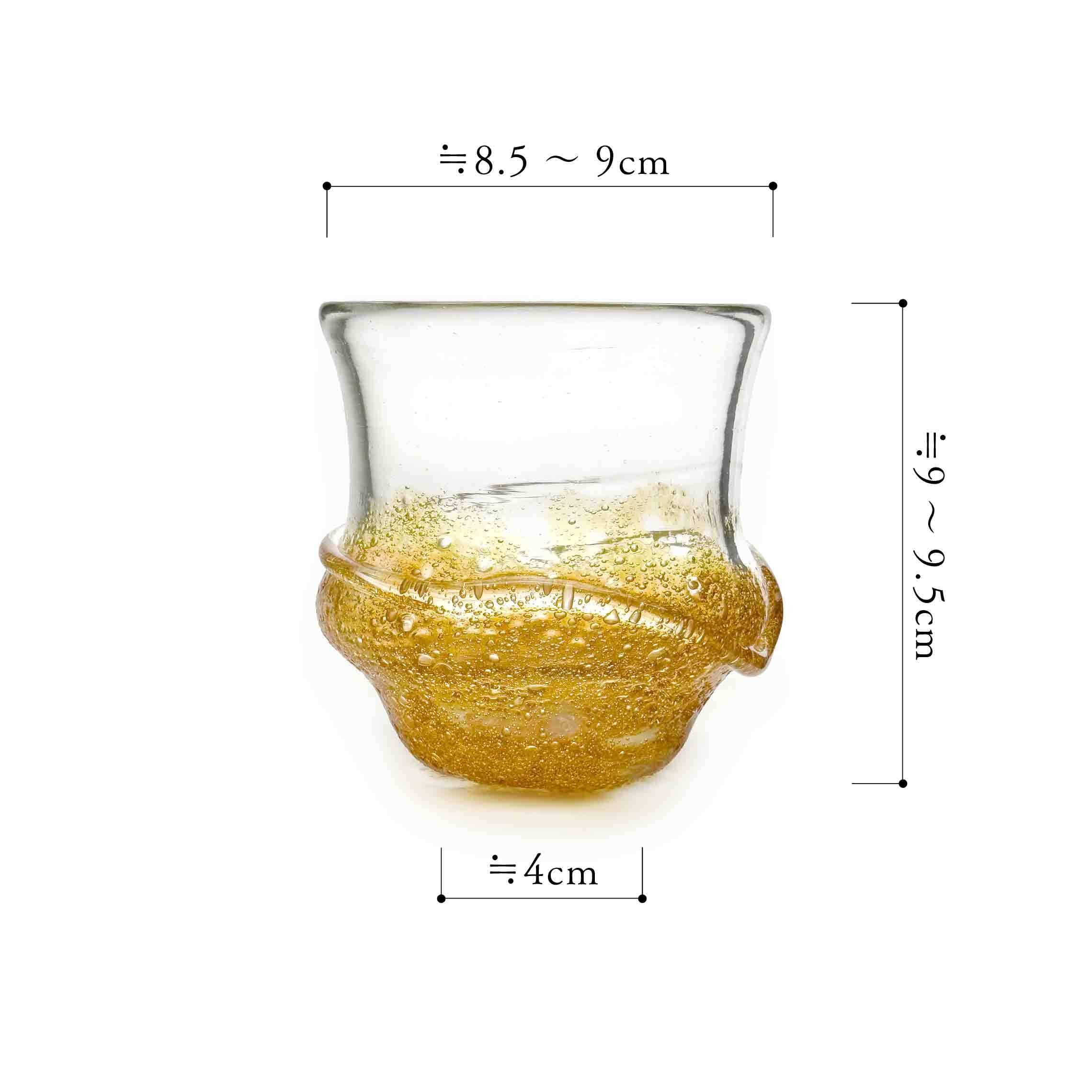 宙吹きガラス工房虹】（歩夢）透 / 透茶泡 [琉球ガラス] | 【琉球
