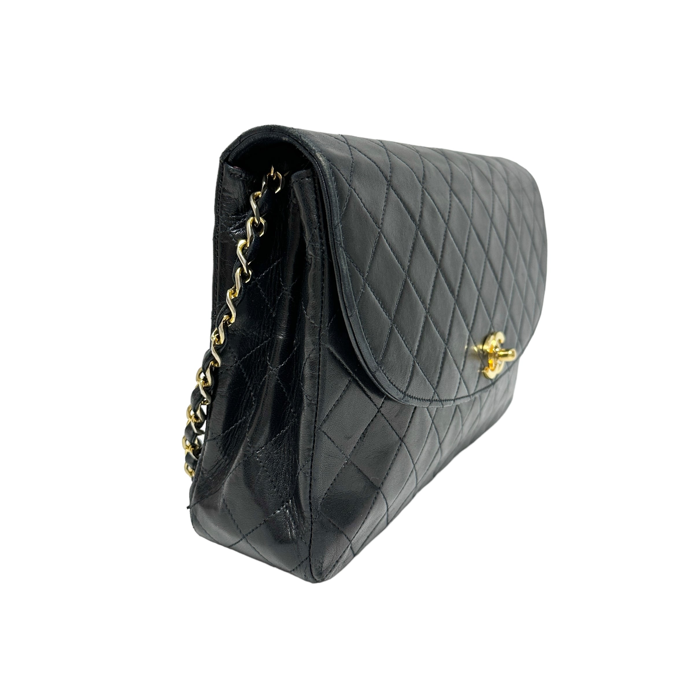 CHANEL シャネル マトラッセ ラム ショルダーバッグ ブラック 10521