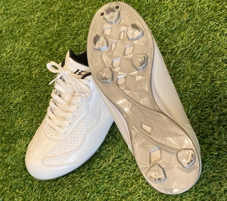 高校野球使用可【Hi-GOLD】白スパイク ローカット樹脂底 | 野球専門店