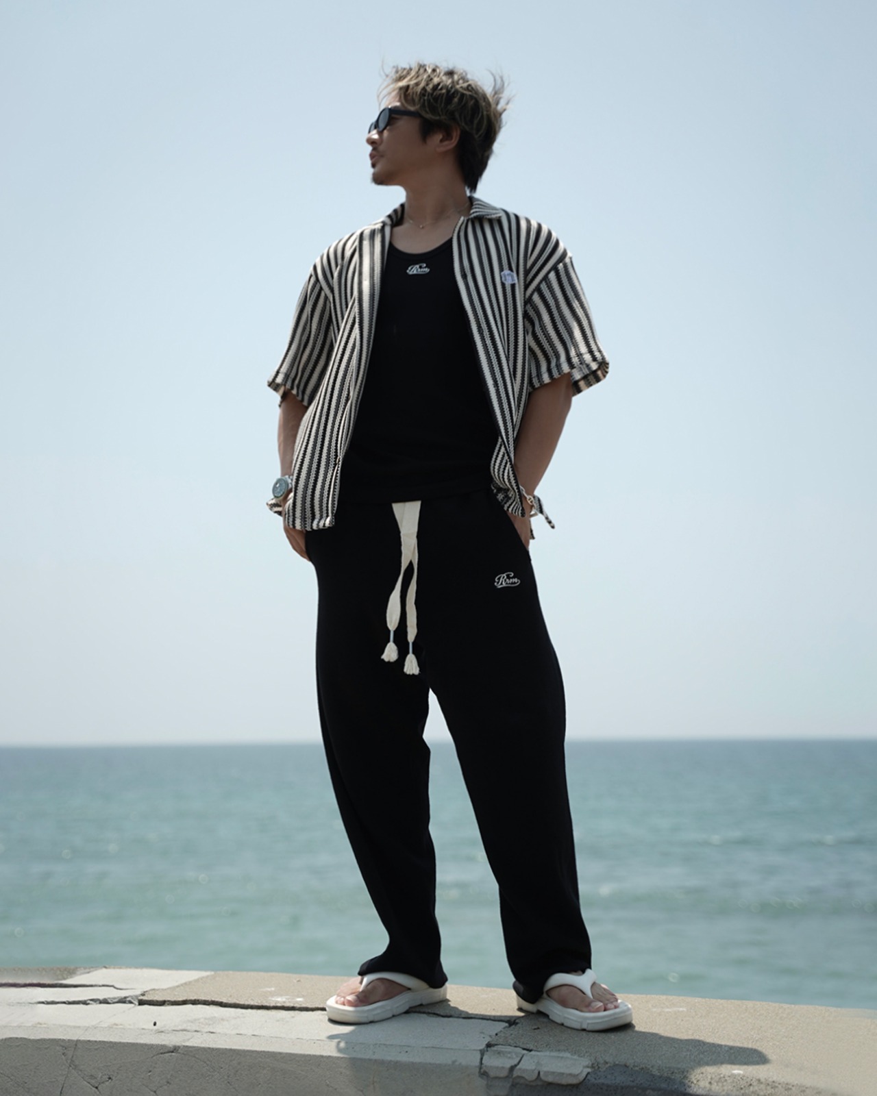 【#Re:room】COTTON KNIT RELAX WIDE PANTS［REK157］