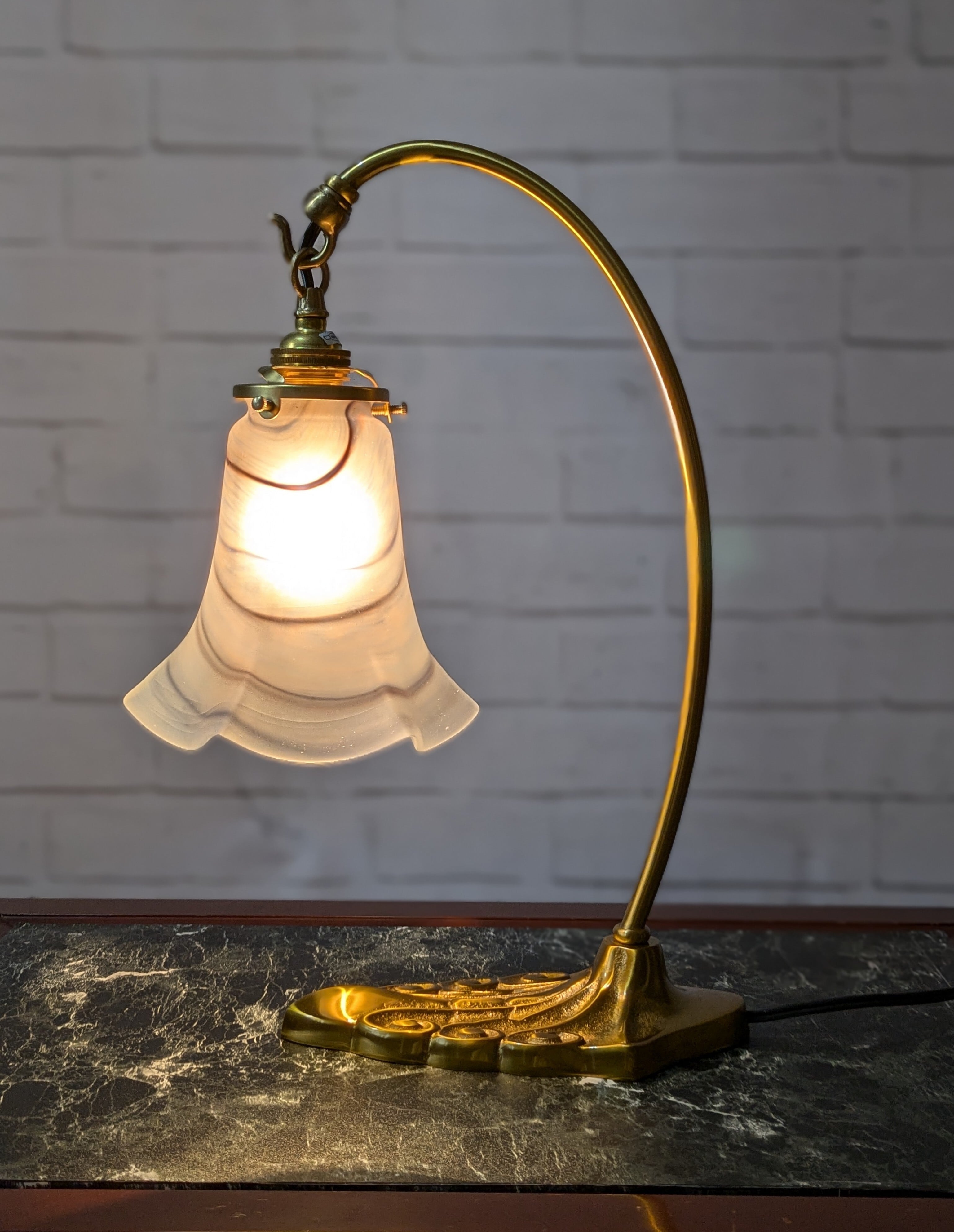 Vianne フランス ヴィンテージ ランプシェード [ルフレ]モアレ