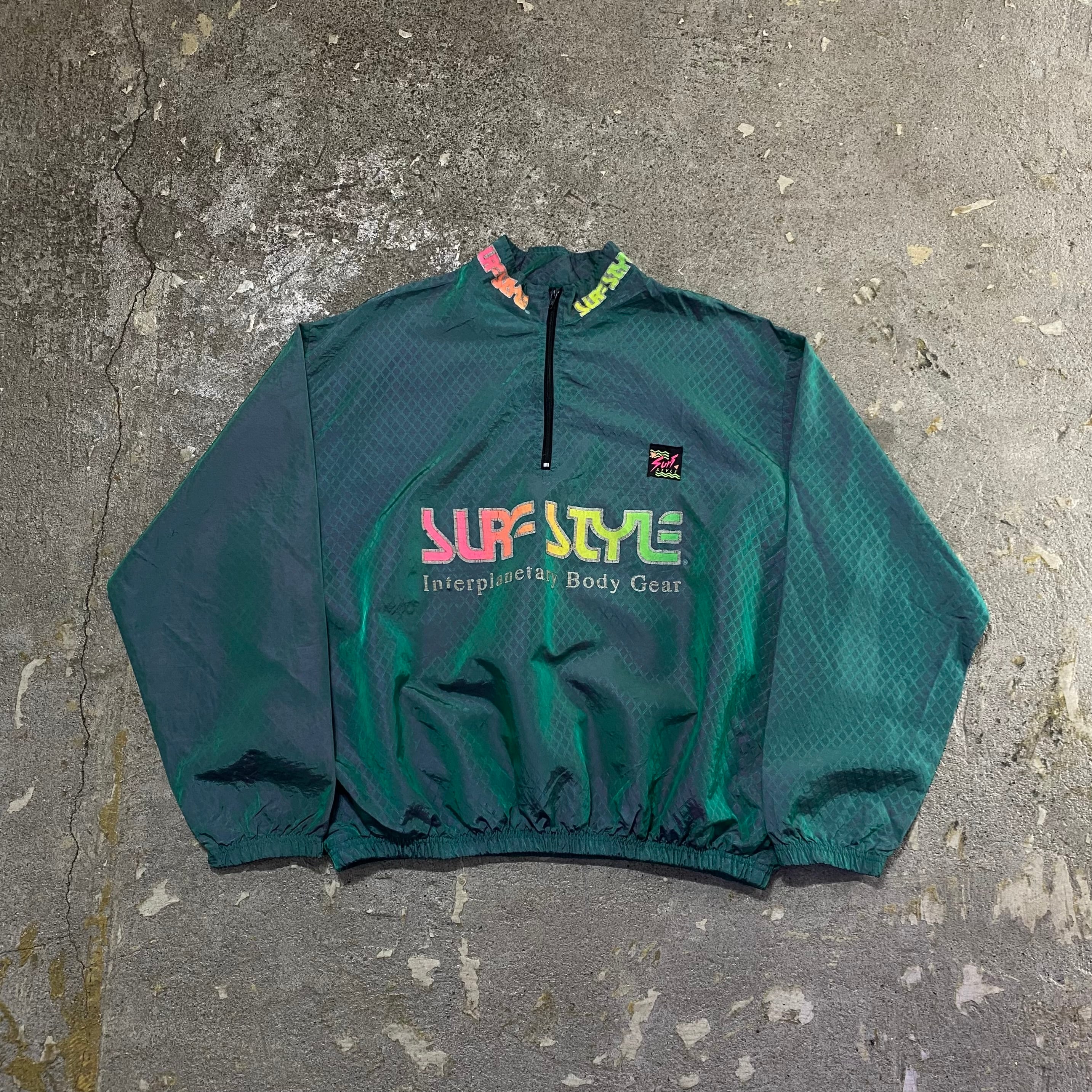 90s SURF STYLE half zip nylon P/O jacket【仙台店】