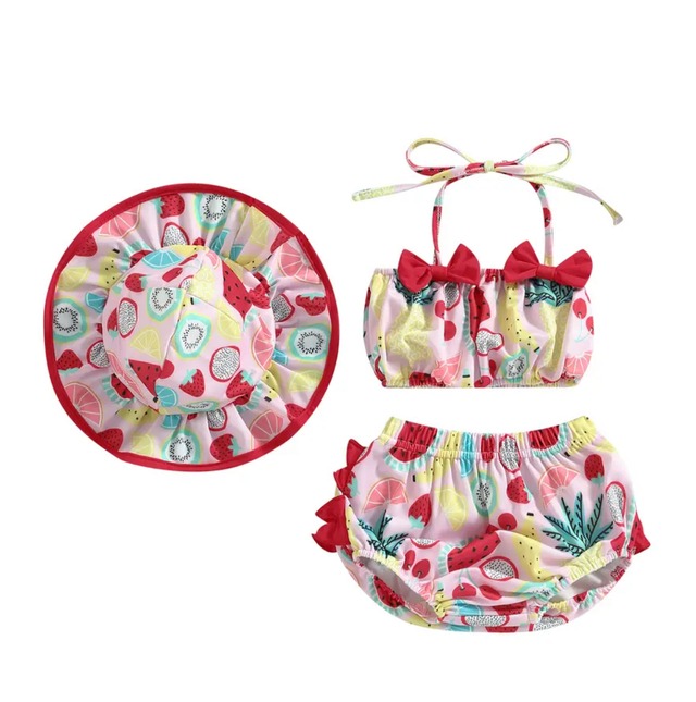 女の子のカラフル水着