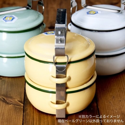 アンティーク 珍しいホーローのランチボックス ドイツ ロゴ入り