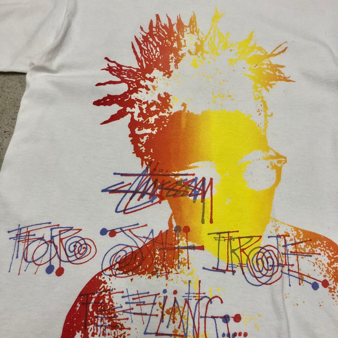 00s STUSSY/FOR JAH IRIE FEELING Tee/BIG BOYS/M/プリントTシャツ 