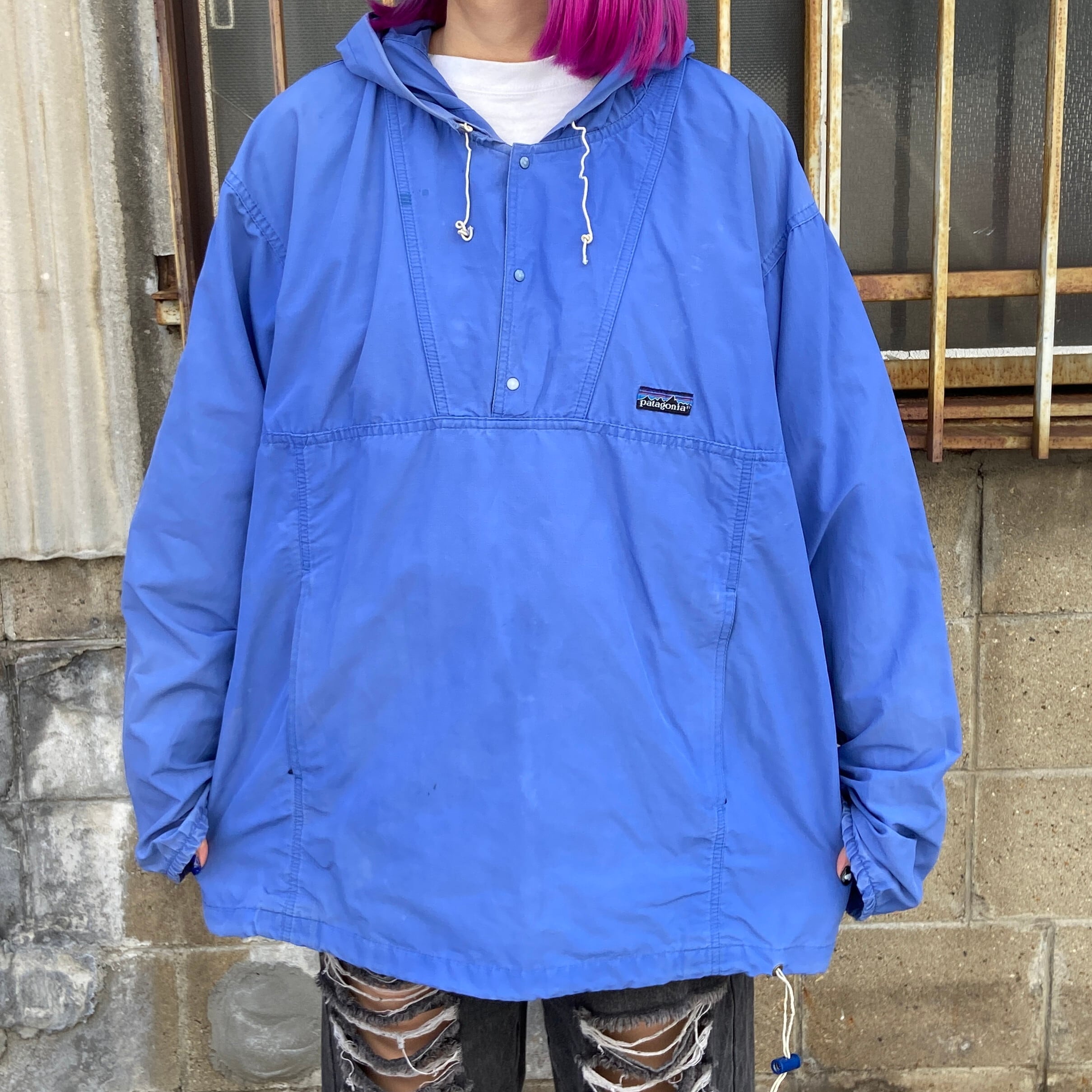 USA製 80年代 patagonia パタゴニア プルオーバー ナイロン アノラック  