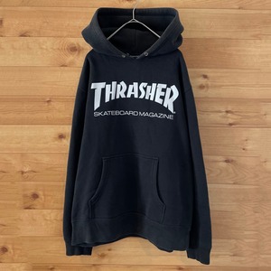 【THRASHER】スラッシャー プルオーバー ブランドロゴ サイズM パーカー スケボー