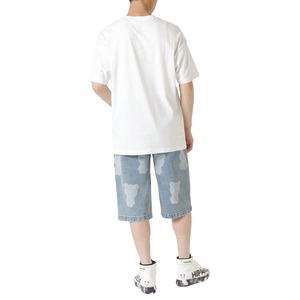 送料無料 【HIPANDA ハイパンダ】メンズ【SINCE YEAR ZERO】フロッキー プリント Tシャツ MEN'S  FLOCKY PRINT SHORT SLEEVED T-SHIRT / WHITE・BLACK