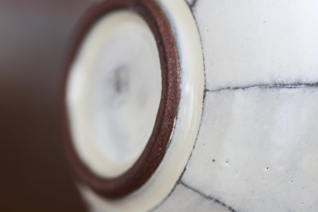 粉引削ぎ 丸小鉢（平型）直径10センチ 雅山窯・中島正雄 美濃焼