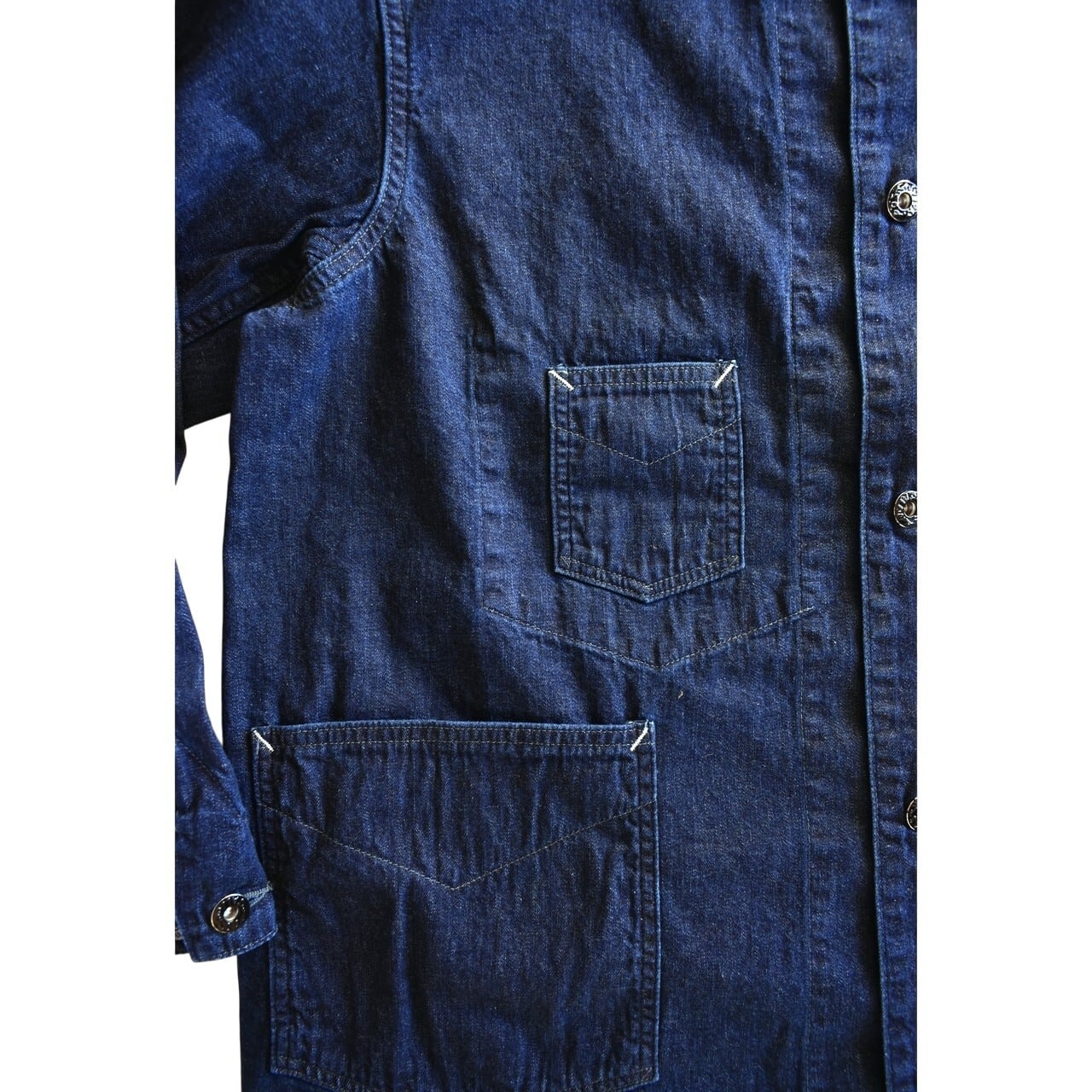 POST O'ALLS / De Luxe Railroader 8oz. Denim indigo deep wash
