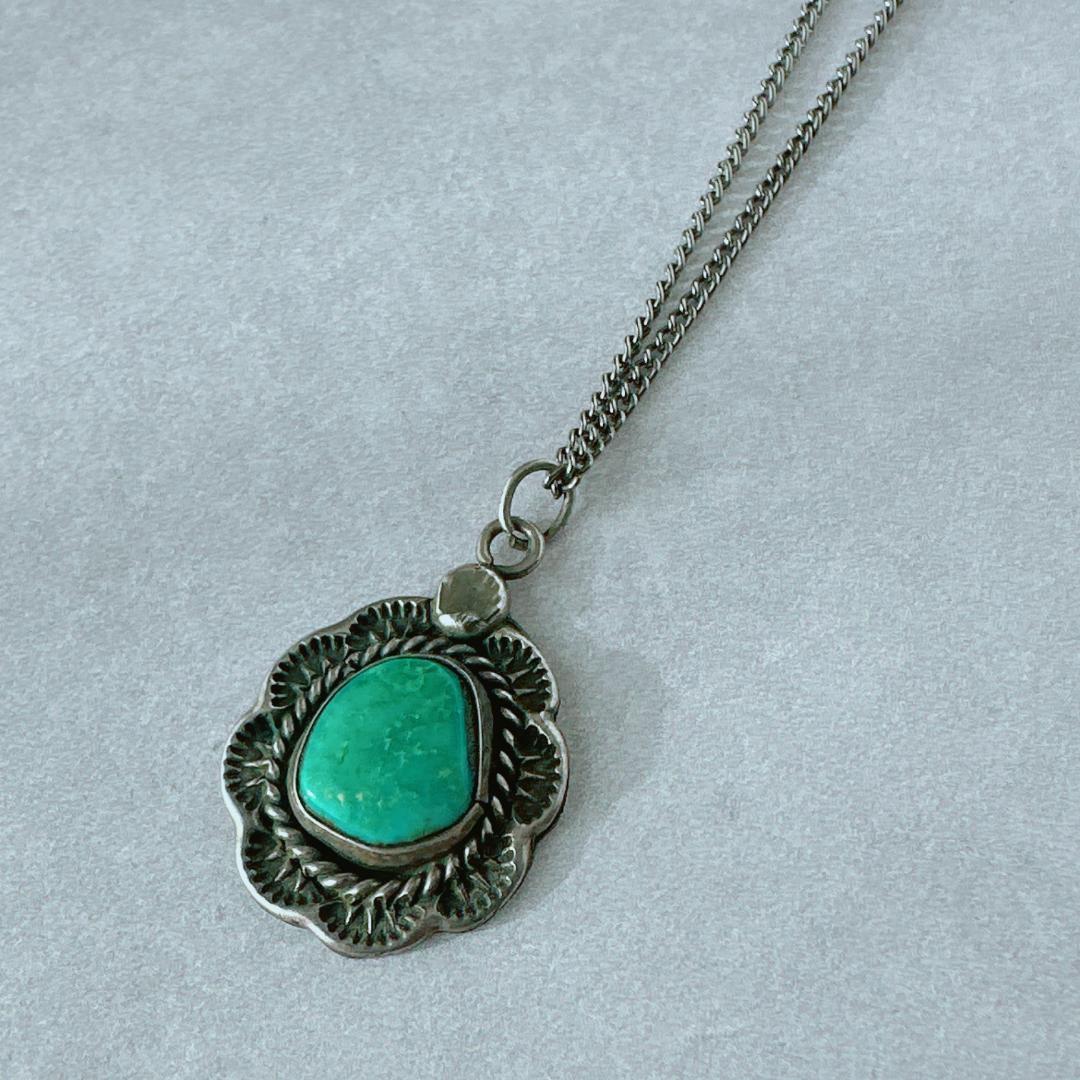 J327】ヴィンテージ Navajo ターコイズ ペンダント | ROOM925