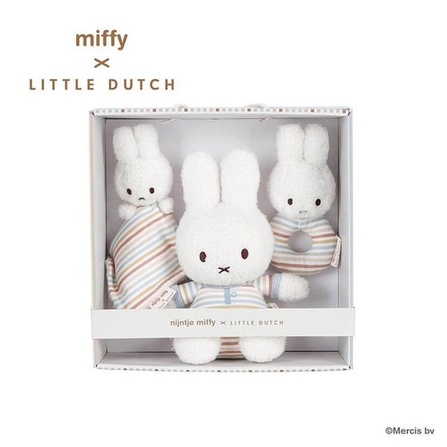 miffy x Little Dutch ギフトボックス３点セット ミッフィー ガラガラ 赤ちゃんのおもちゃ ベビーギフト