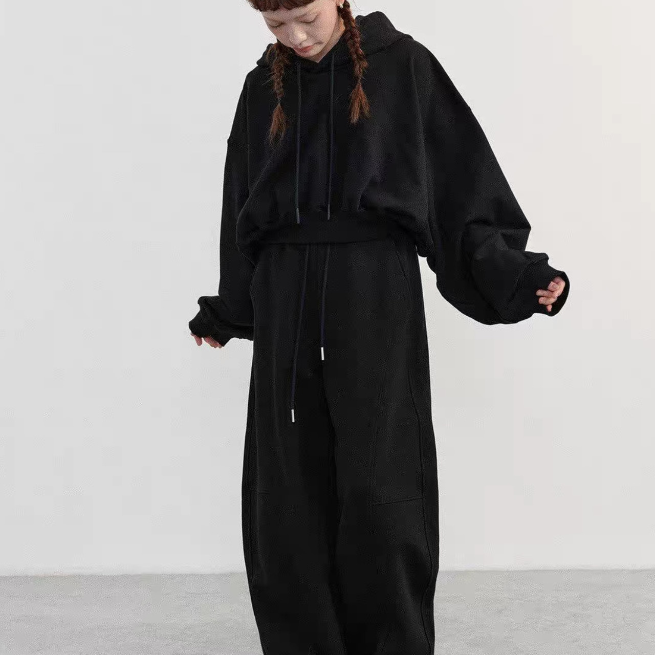 Cropped Sweat Parka T4308