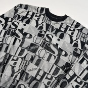 上下セット HARDY AMIES ハーディエイミス 英字総柄 セットアップ ジャージ スウェット トレーナー & パンツ サイズ L