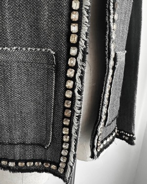 LANVIN　EMBELLISHED TWEED JACKET