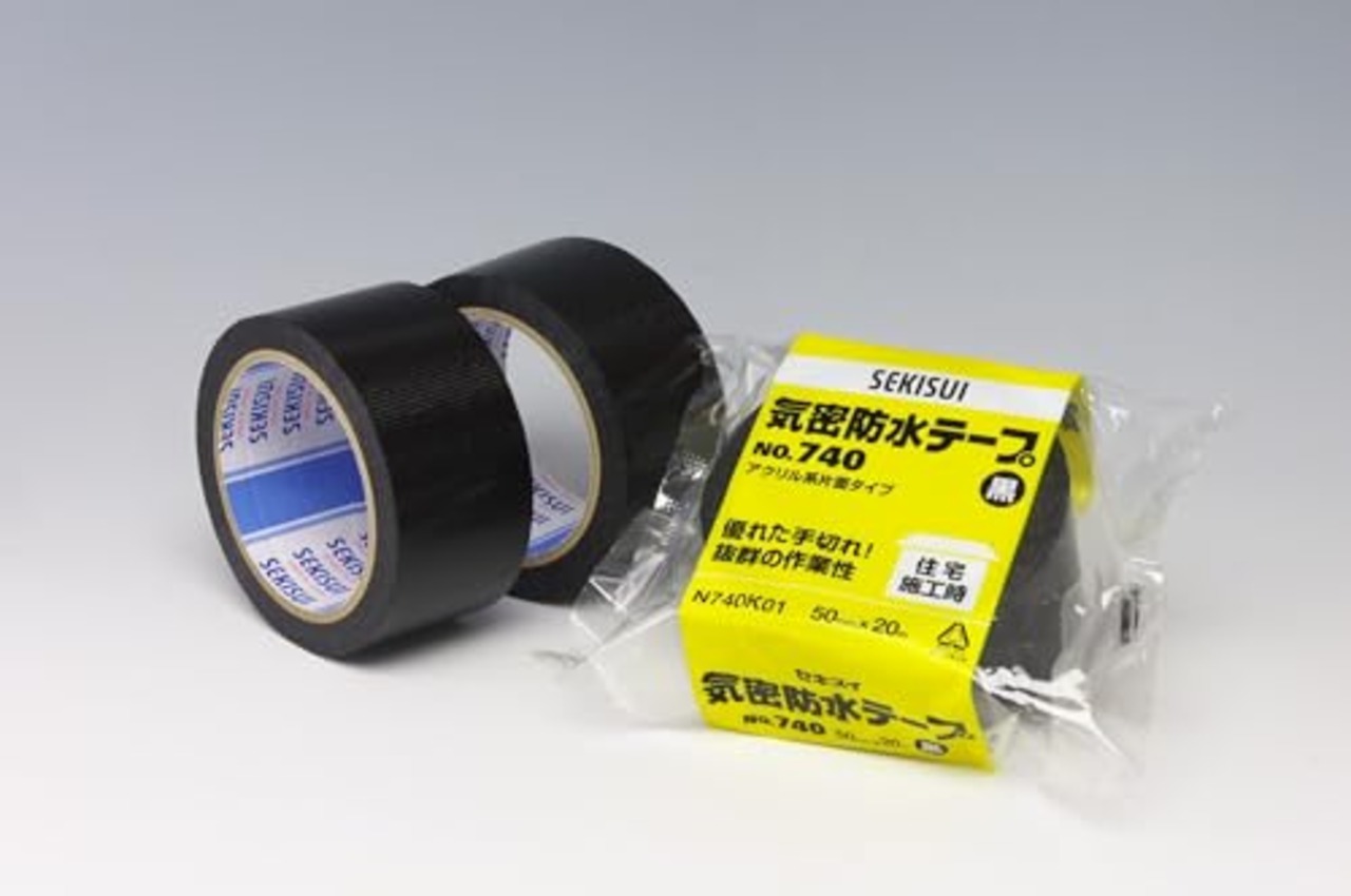 積水化学工業 SEKISUI #740 気密防水テープ 黒 50ミリ×20M