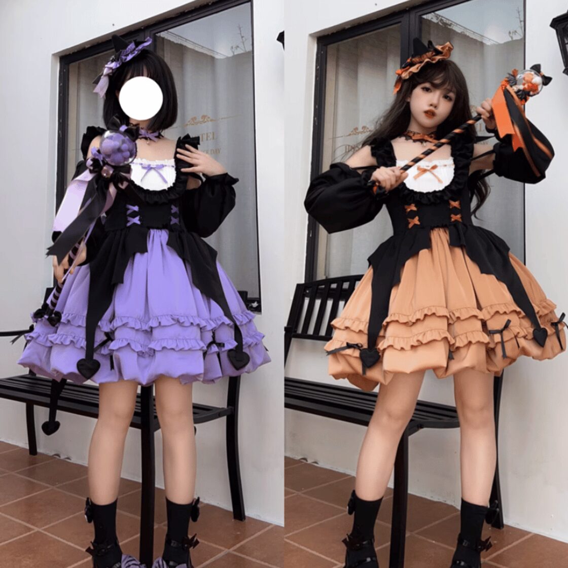 kry clothing SARUGUTUWA 地雷 サブカル ワンピース 24cmShop かわいいサブカル地雷系量産型ワンピース2点セット