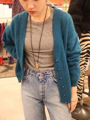 angora knit cardigan【1848】