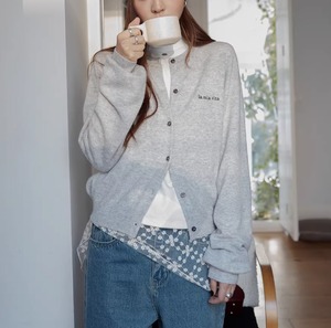 logo embroiidered cardigan 14177