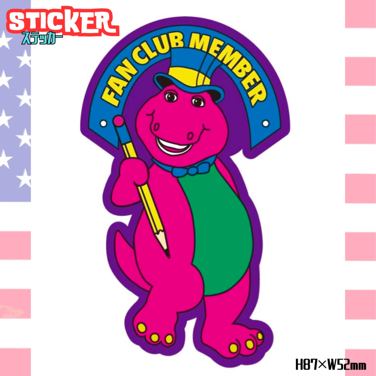 送料無料！【 Barney ( バーニー ) 】American Company Characters STICKER / ステッカー ...