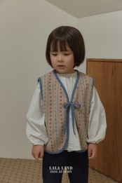 【取寄】LALALAND （Kids）ヒッピーリバーシブルチョッキ｜秋服｜韓国子供服｜ 26/SM