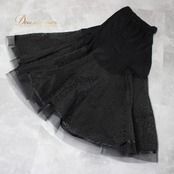 社交ダンス 衣装 スタンダード スカート レッスンウェア 女性用 オールシーズン ヒョウ柄 ブラック系 派手 シック 練習着 かわいい 上品 動きやすい ストレッチ おしゃれ フレアスカート スタイルアップ ふんわり お洒落 高級感 スポーティー エレガント イタリア製 ホースヘア ブラックヒョウ柄 ダンス用スカート ファッション レディース スカート付き