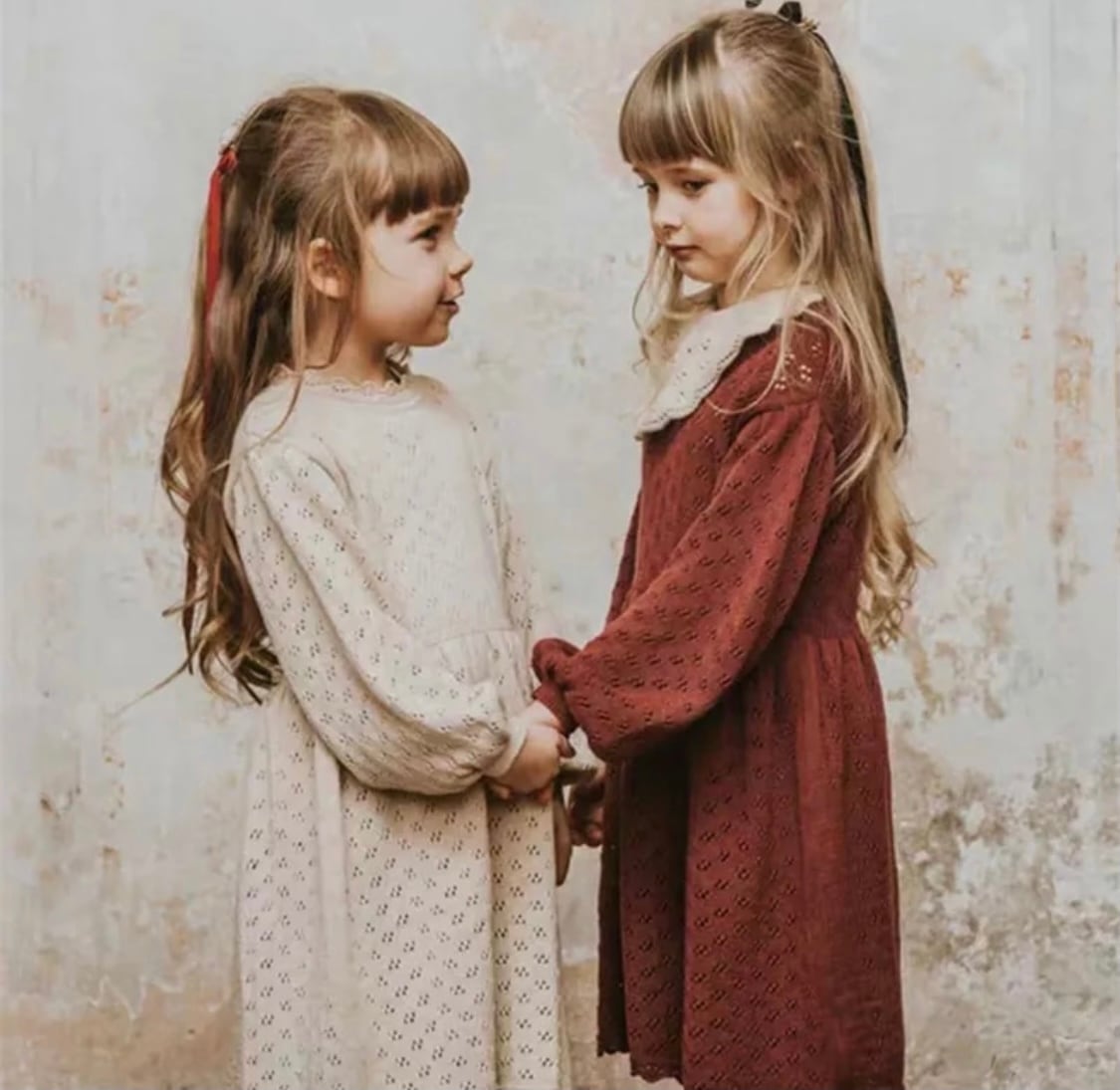 ヴィンテージライクニットロンパース、ワンピース》》》》》》》》ベビー 海外子供服 ニット ロンパース キッズファッション 韓国 プチプラ ナチュラル ワンピース キッズ