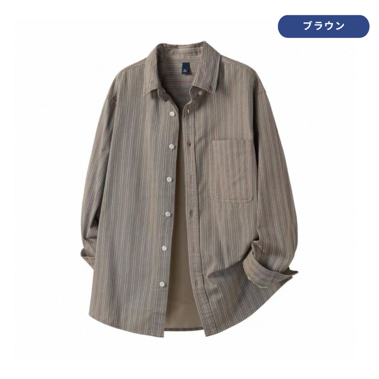 Vertical stripe button shirt 1352 - 10