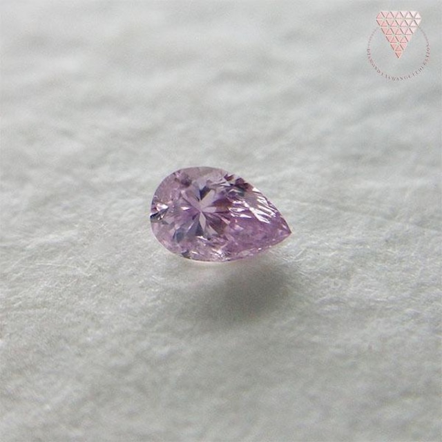 0.039 ct F. Pur. Pink ペアシェイプ 天然 ピンク ダイヤ