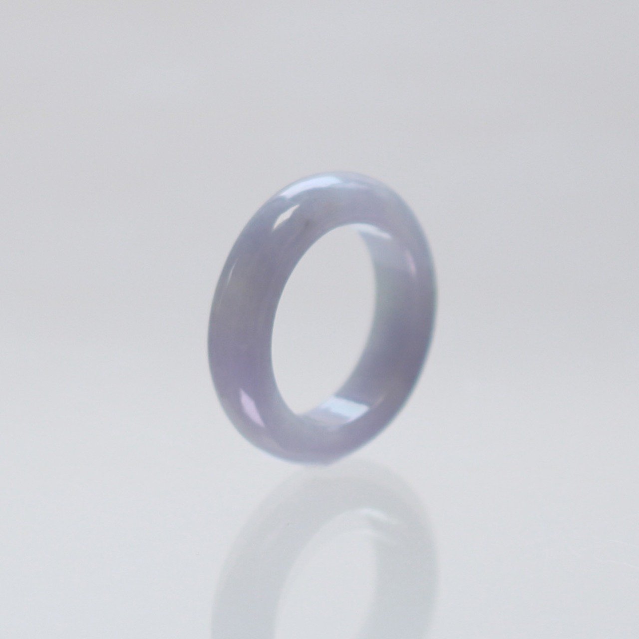 【16号】レアカラー！ lavende 翡翠くり抜き甲丸リング A貨翡翠 jd_rg2493