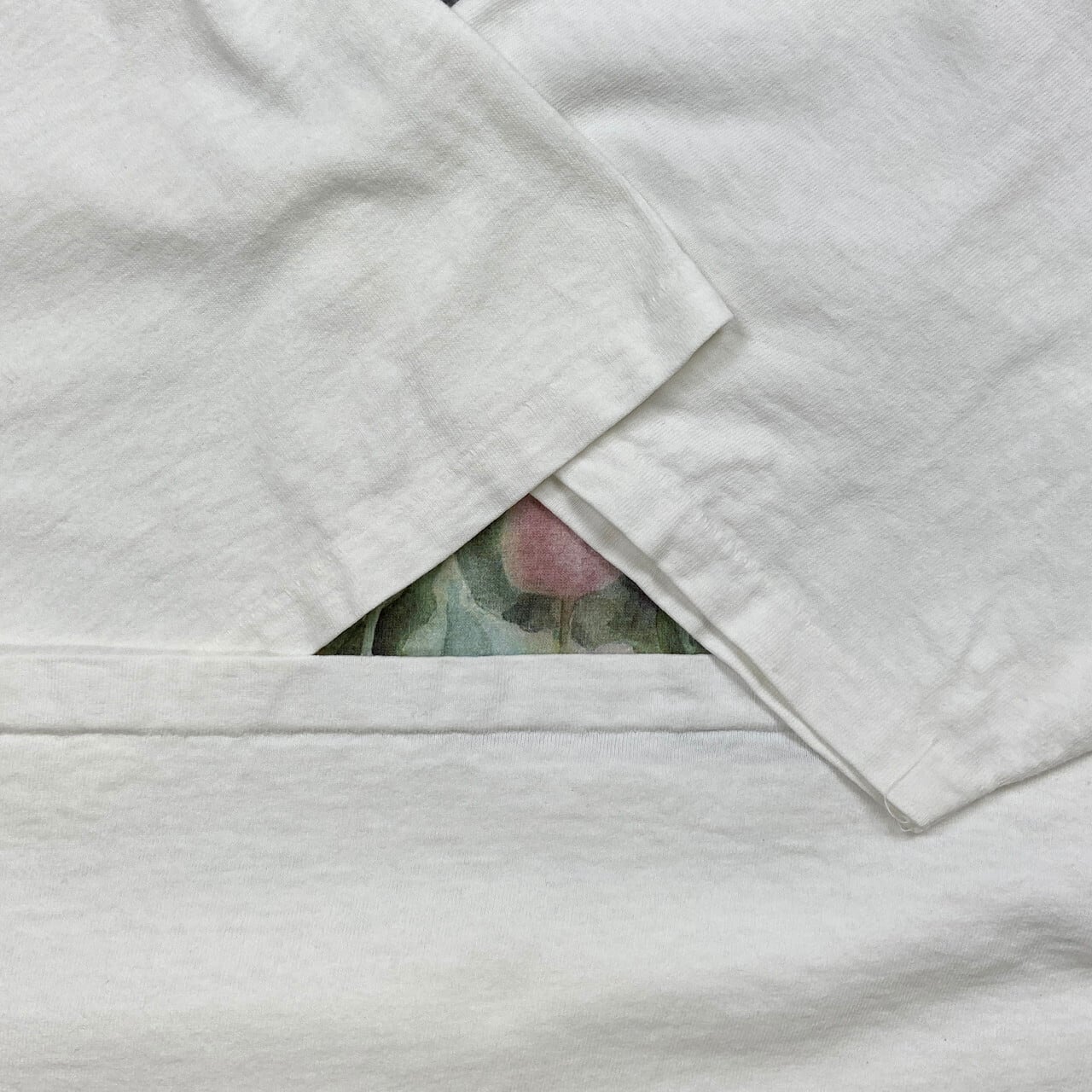 90年代 USA製 JUDY BUSWELL アートプリントTシャツ メンズXL フラワー 