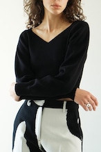 CLANE クラネ　V NECK SHORT KNIT TOPS