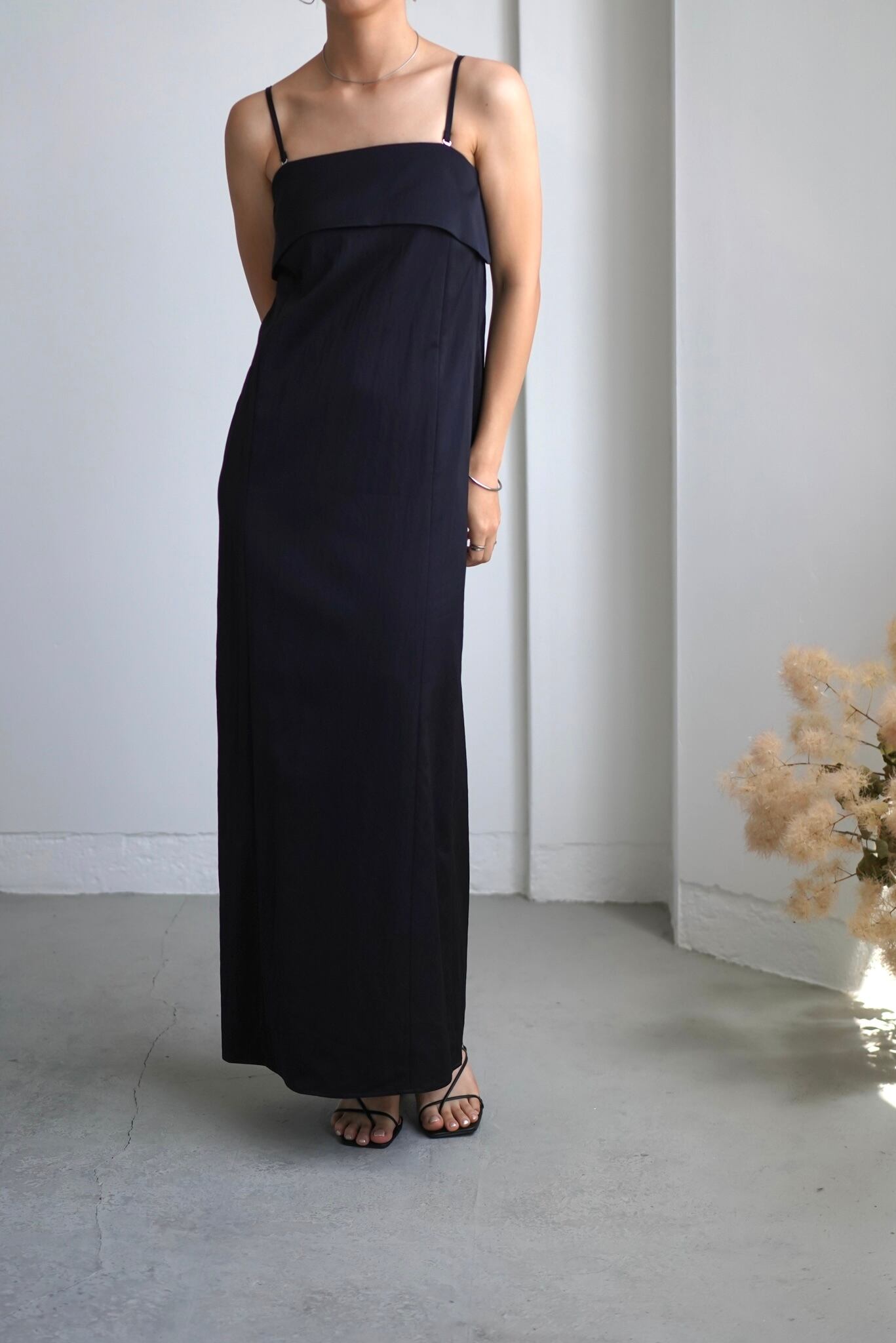 CASA FLINE カップ付2wayサテンベアドレス Black | planet3rd