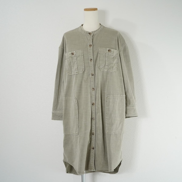 L'Appartement アパルトモン JAMES PERSE ジェームスパース SHIRT DRESS ノーカラー シャツワンピース ドレス 長袖