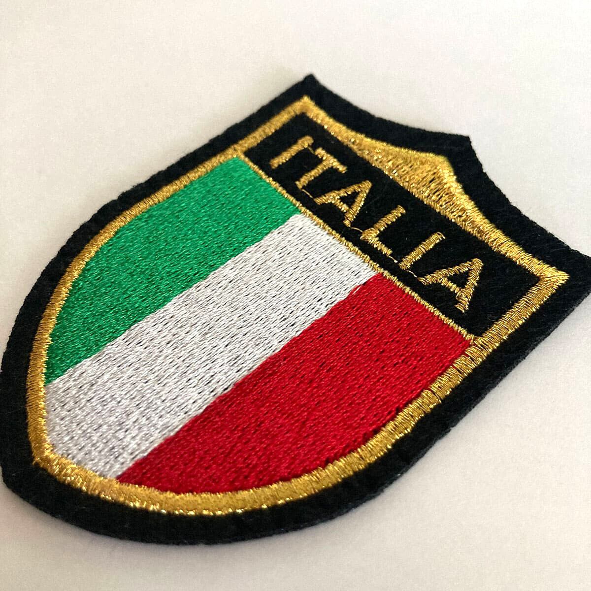 ワッペン エンブレム イタリア国旗 Italia ゴールド アイロン アメリカ 雑貨 カワイイ おしゃれ | イッシンイチー ワッペン エンブレム イタリア国旗 Italia ゴールド アイロン アメリカ 雑貨 カワイイ おしゃれ | イッシンイチー