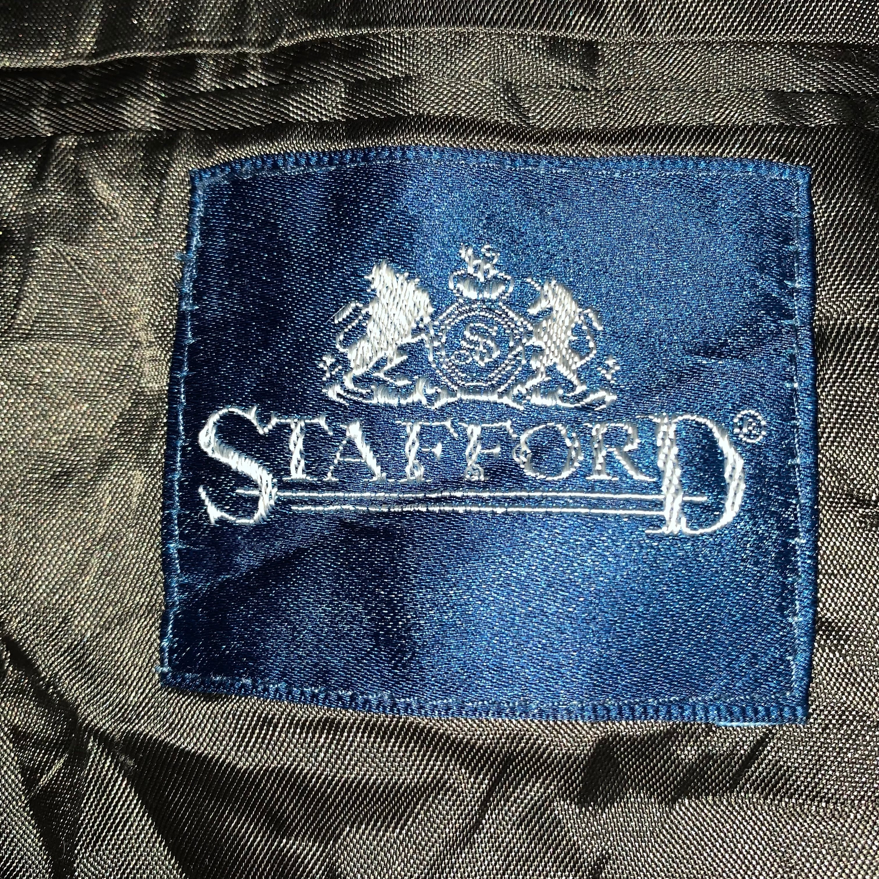 STAFFORD ストライプ スラックス パンツ 大きいサイズ アメリカ製