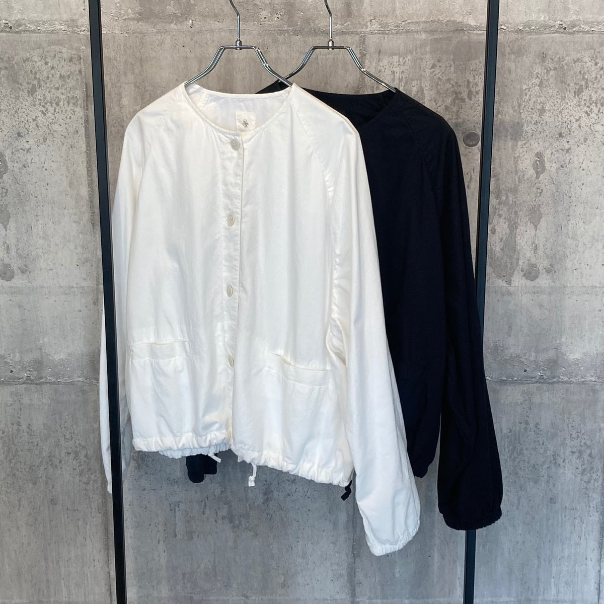 maison de soil】40s ORGANIC POPLIN RAGLAN STRING JACKET ジャケット