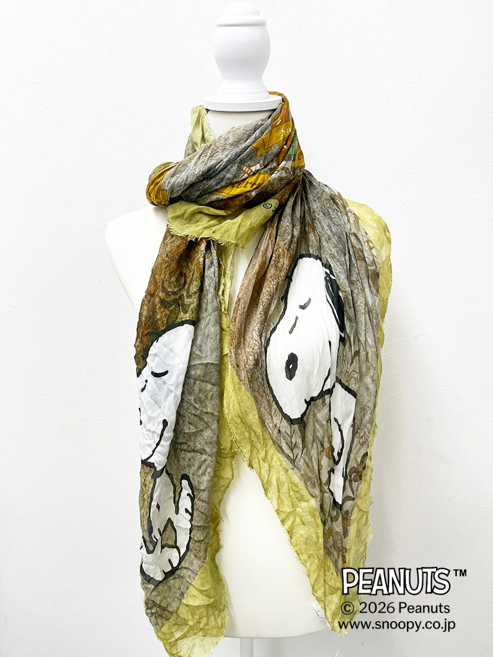 CODELLO × PEANUTS コデッロ×スヌーピー　大判ストール PEANUTS（ストール） | スヌーピーとのコラボ犬服、813 Ottotredici