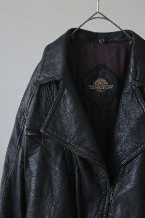 80s-90s Euro double riders leather jacket