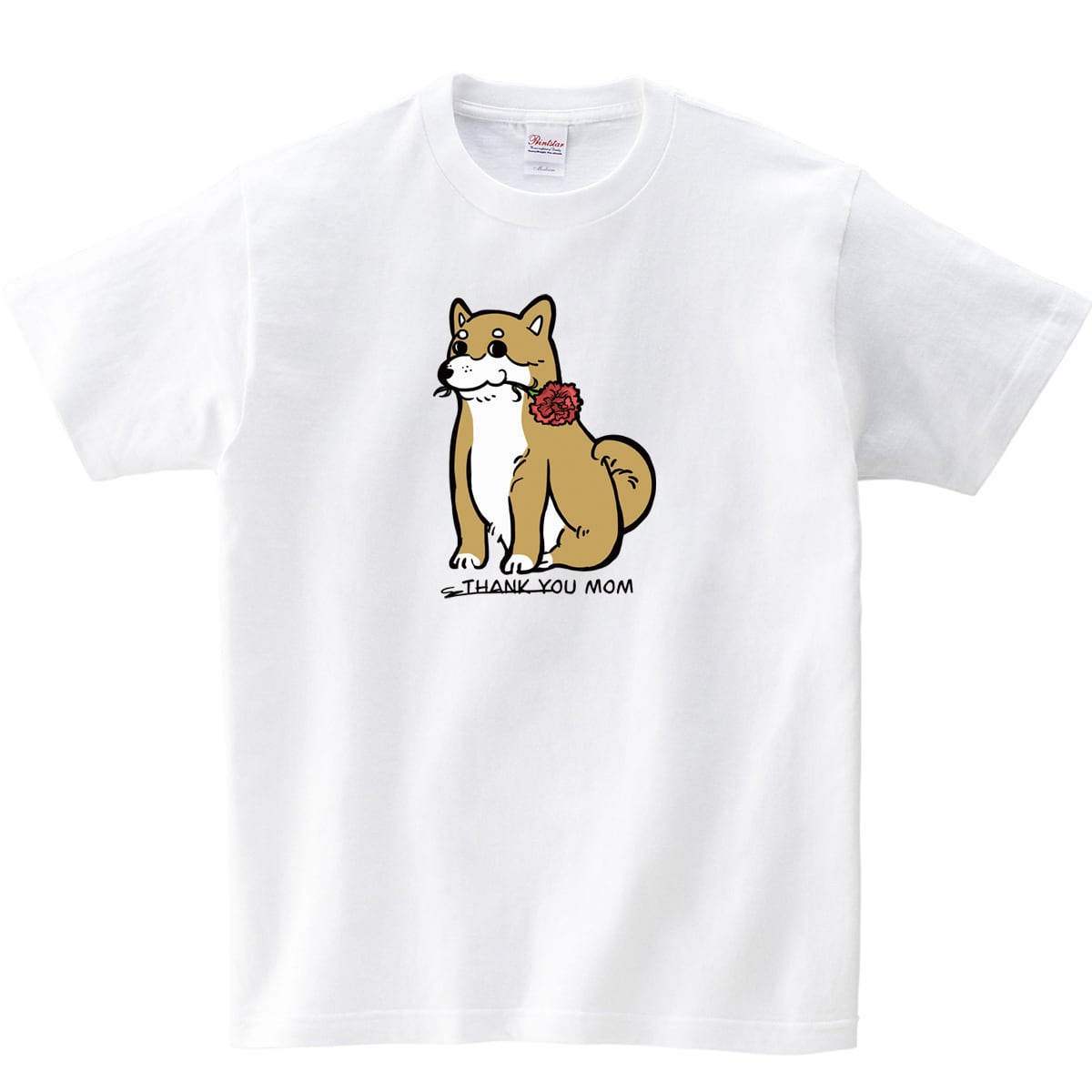 カーネーション 柴犬 Tシャツ ms98 母の日 お祝い メッセージ ギフト プレゼント