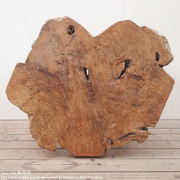 希少 一点物 オールドチーク 一枚板テーブル 99cm × 79cm × 73cm