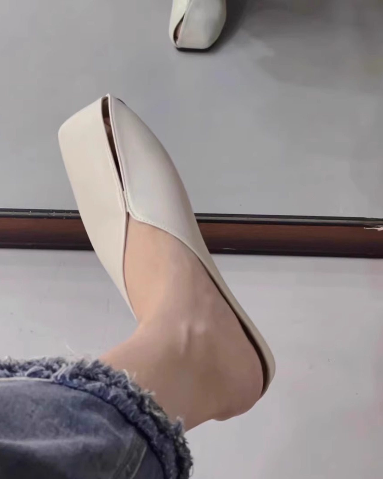 アーバンスクエアフラットシューズ 4color A0437 - 8