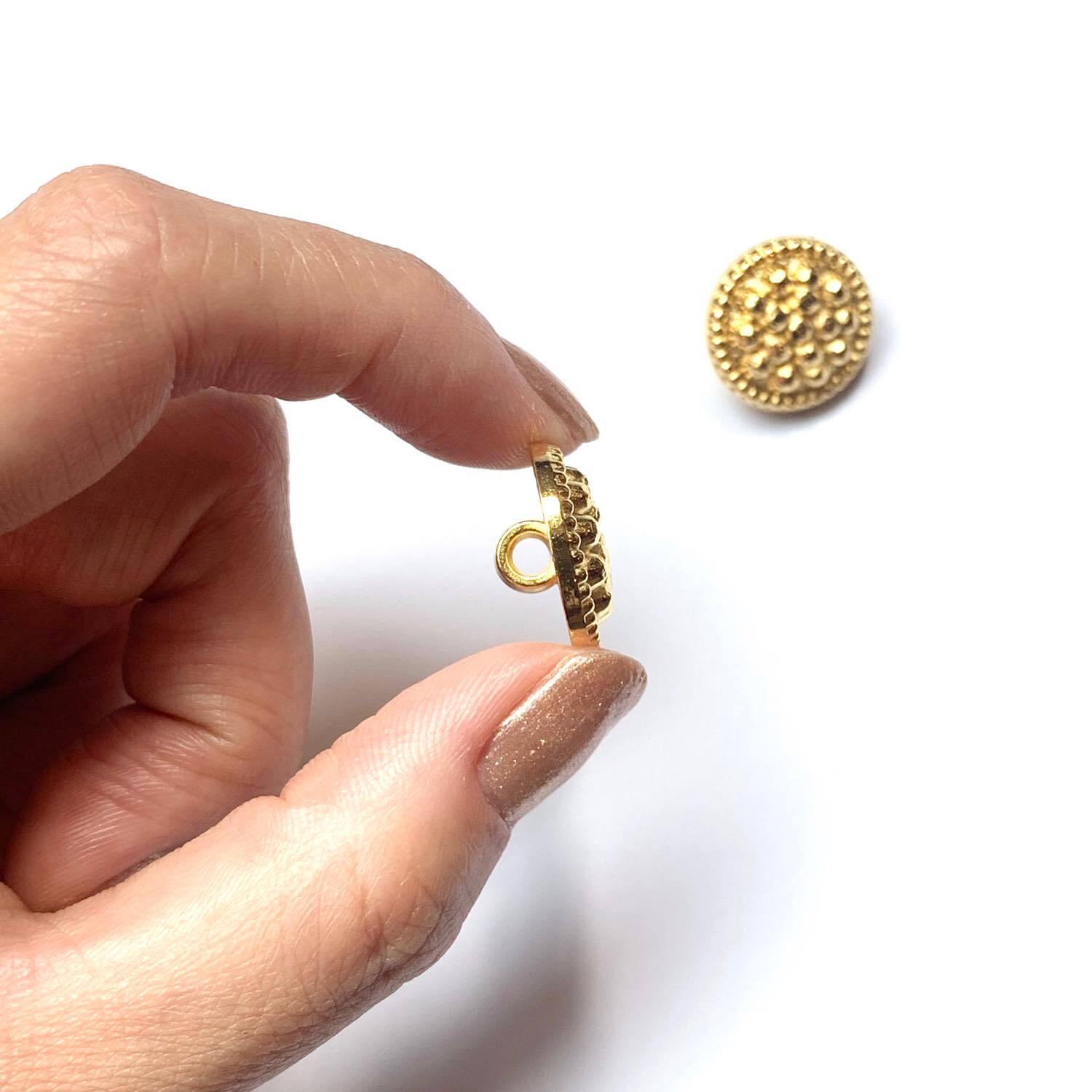 最終入荷〉60's ゴールドつぶつぶフランスヴィンテージボタン | Dua