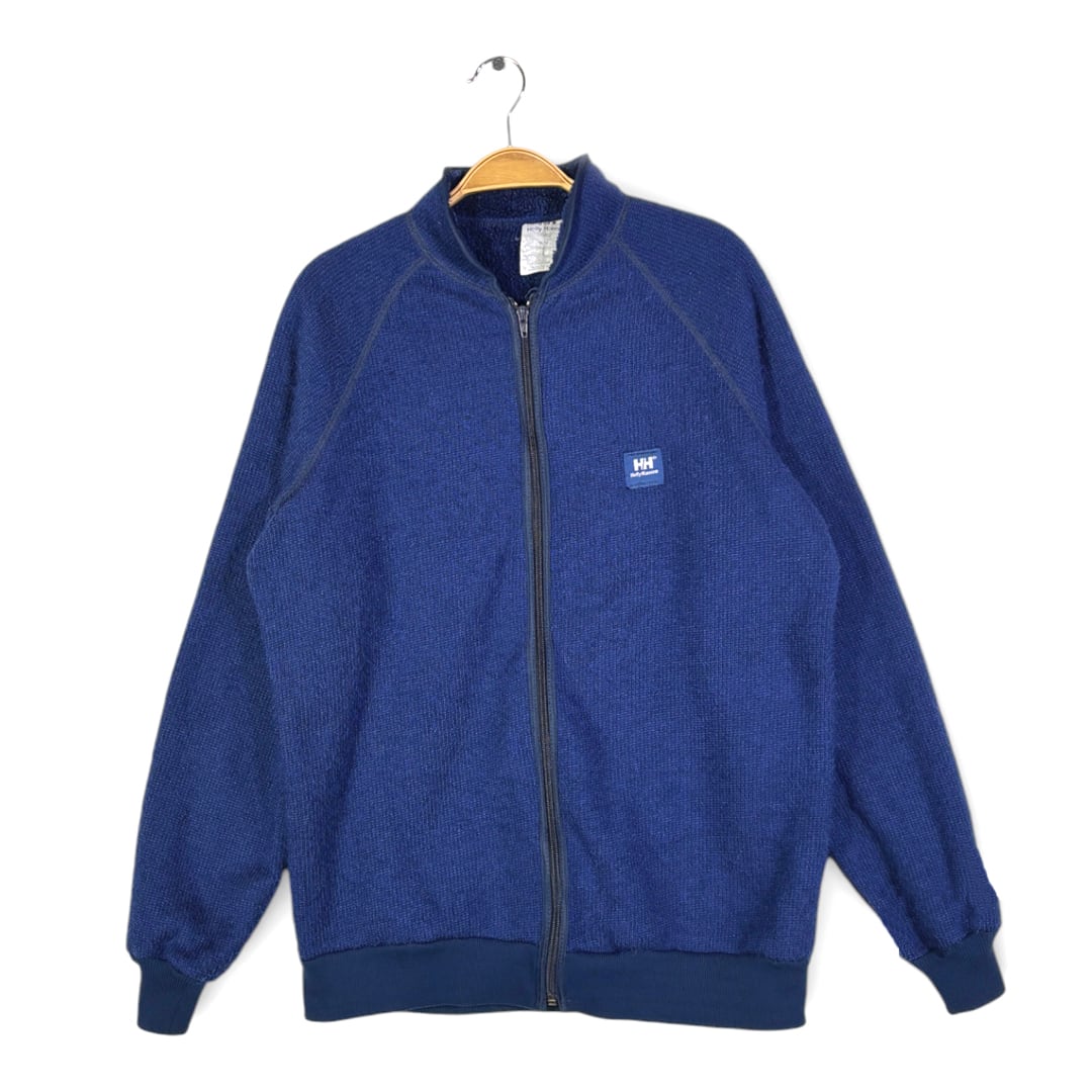 80s ヘリーハンセン カナダ製 ヴィンテージ パイルジャケット フリースジャケット HELLY HANSEN サイズM 古着 DD0503
