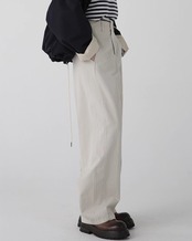 Wide straight cotton Pants　T20250