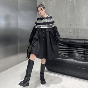 Western Style Knitted  Onepiece