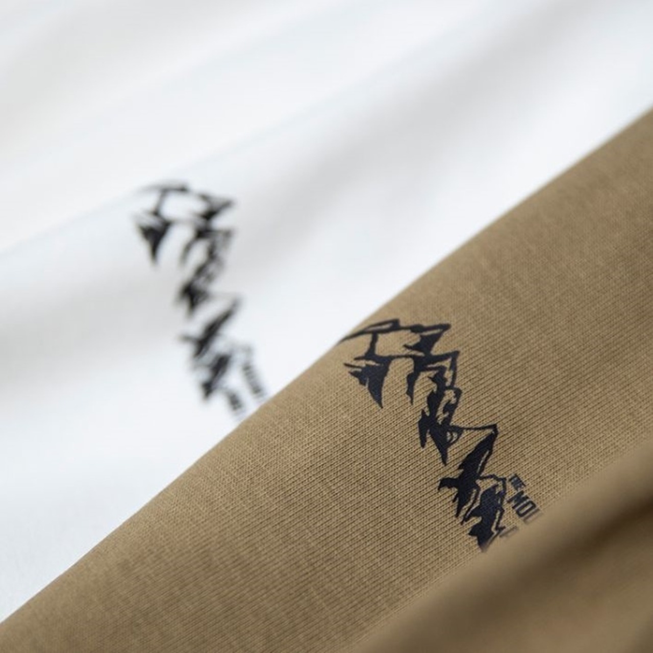 Sleeve Print Design Regular Fit T-Shirt ◇2color H0300